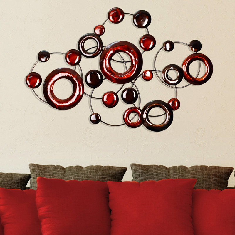 Ebern Designs Metallic Circles Wall Décor Wayfair